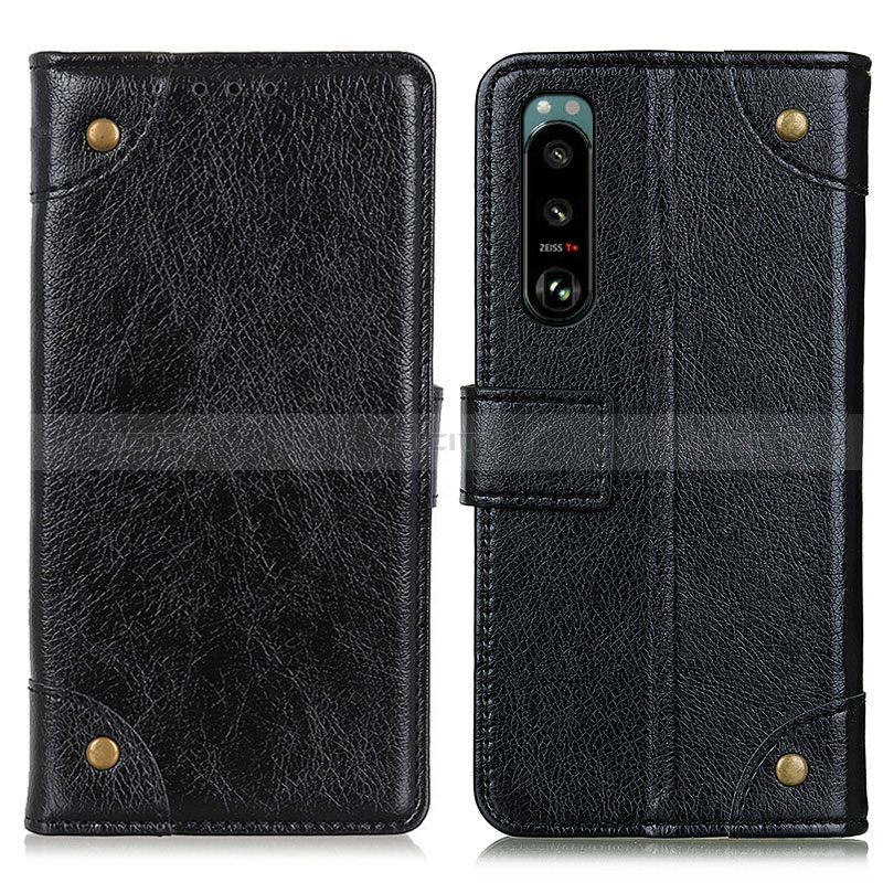 Coque Portefeuille Livre Cuir Etui Clapet K06Z pour Sony Xperia 5 III SO-53B Noir Plus