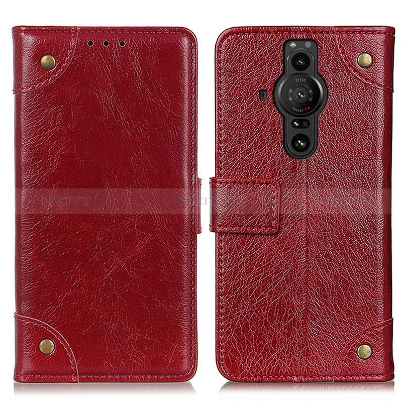 Coque Portefeuille Livre Cuir Etui Clapet K06Z pour Sony Xperia PRO-I Rouge Plus