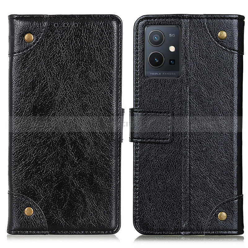 Coque Portefeuille Livre Cuir Etui Clapet K06Z pour Vivo Y33e 5G Noir Plus