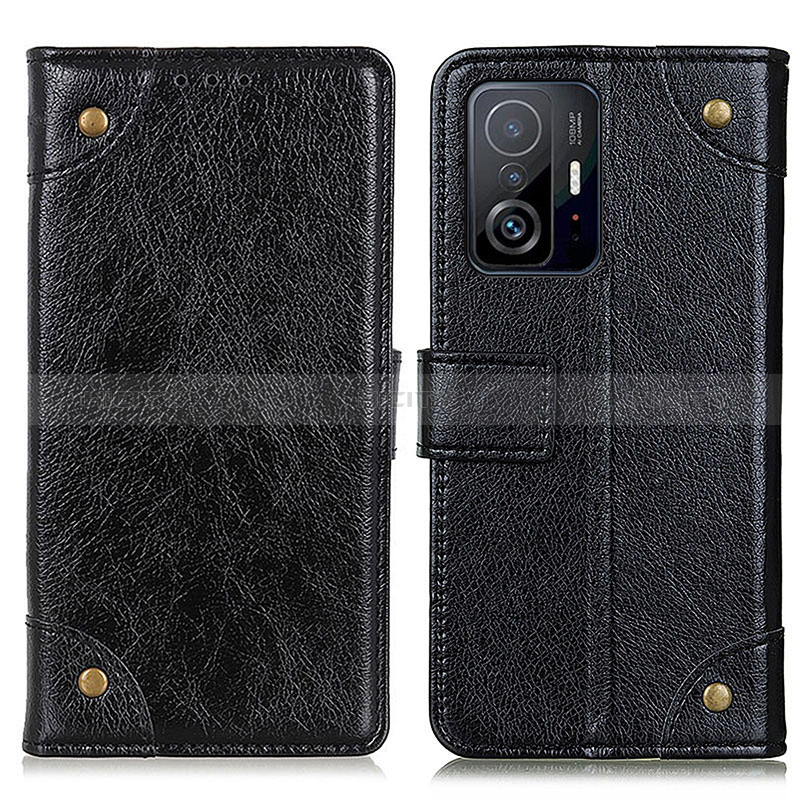 Coque Portefeuille Livre Cuir Etui Clapet K06Z pour Xiaomi Mi 11T 5G Noir Plus