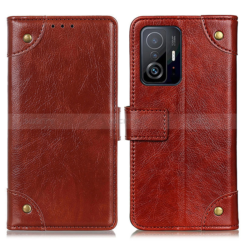 Coque Portefeuille Livre Cuir Etui Clapet K06Z pour Xiaomi Mi 11T Pro 5G Brun Clair Plus