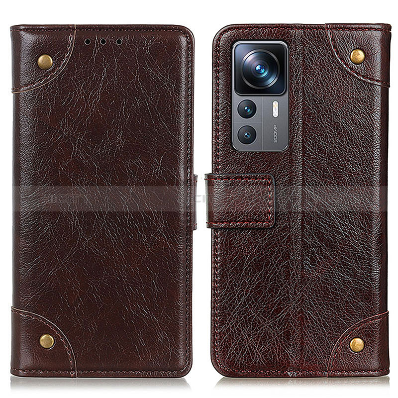 Coque Portefeuille Livre Cuir Etui Clapet K06Z pour Xiaomi Mi 12T 5G Marron Plus