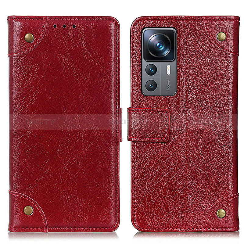 Coque Portefeuille Livre Cuir Etui Clapet K06Z pour Xiaomi Mi 12T 5G Rouge Plus