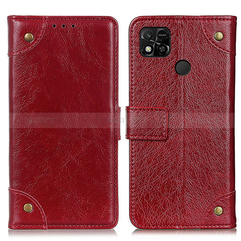 Coque Portefeuille Livre Cuir Etui Clapet K06Z pour Xiaomi POCO C3 Rouge Plus