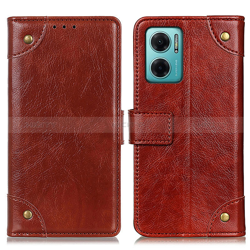 Coque Portefeuille Livre Cuir Etui Clapet K06Z pour Xiaomi Redmi 10 Prime Plus 5G Brun Clair Plus