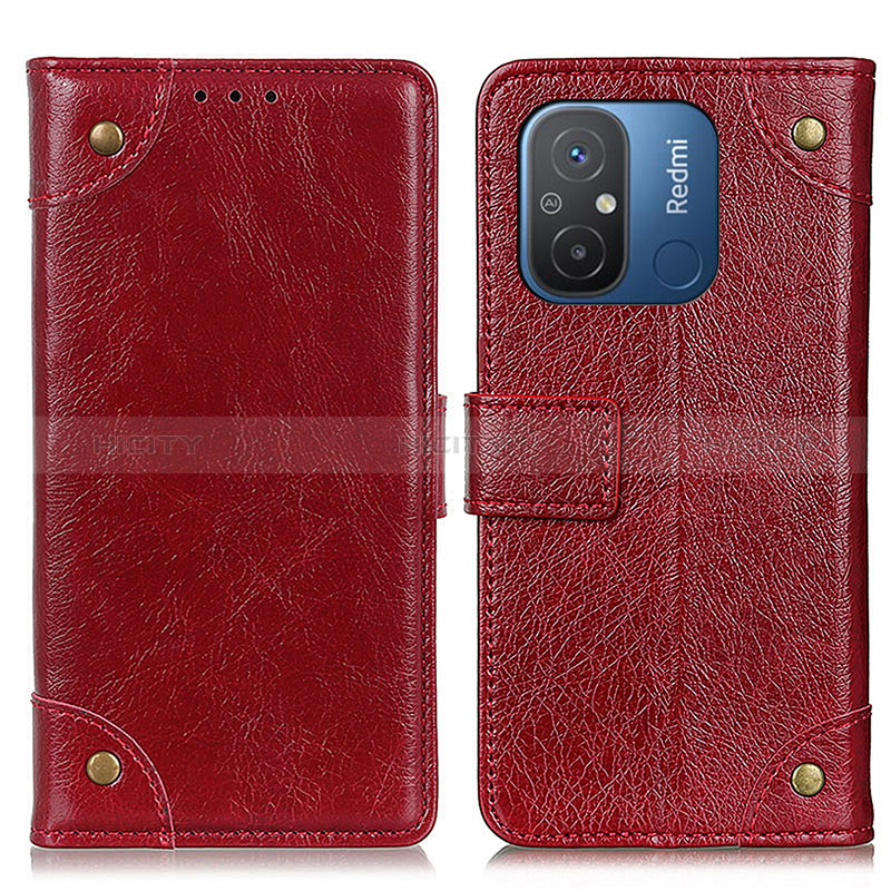 Coque Portefeuille Livre Cuir Etui Clapet K06Z pour Xiaomi Redmi 11A 4G Rouge Plus