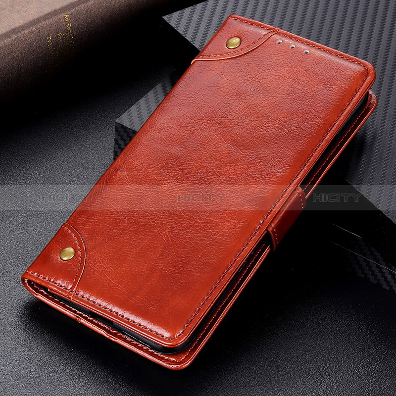 Coque Portefeuille Livre Cuir Etui Clapet K06Z pour Xiaomi Redmi K40 Pro 5G Brun Clair Plus