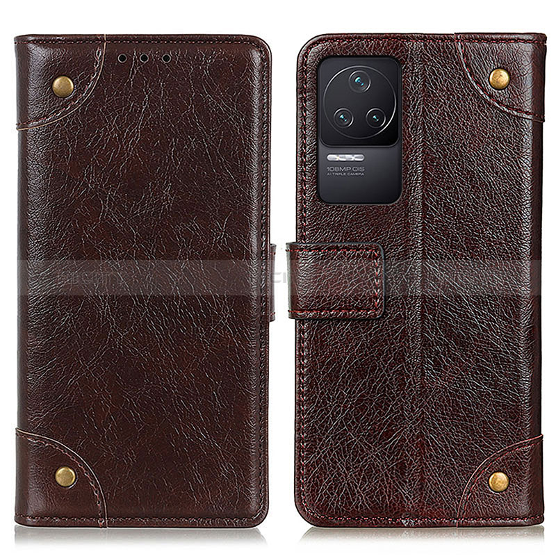 Coque Portefeuille Livre Cuir Etui Clapet K06Z pour Xiaomi Redmi K50 5G Marron Plus