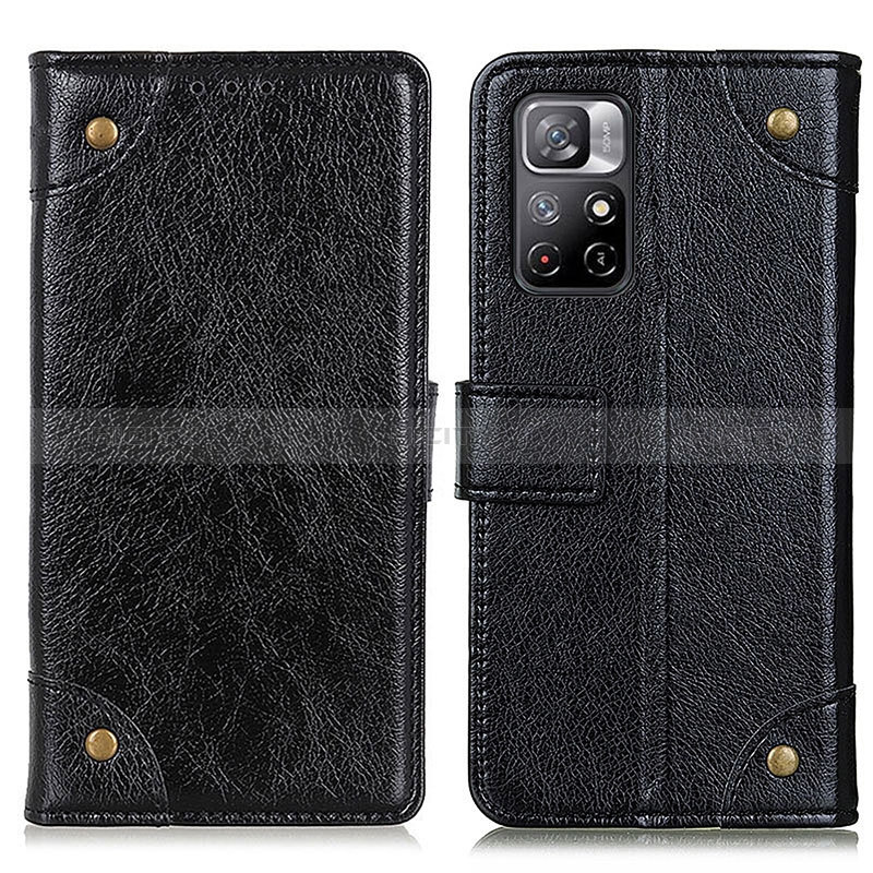 Coque Portefeuille Livre Cuir Etui Clapet K06Z pour Xiaomi Redmi Note 11 5G Noir Plus