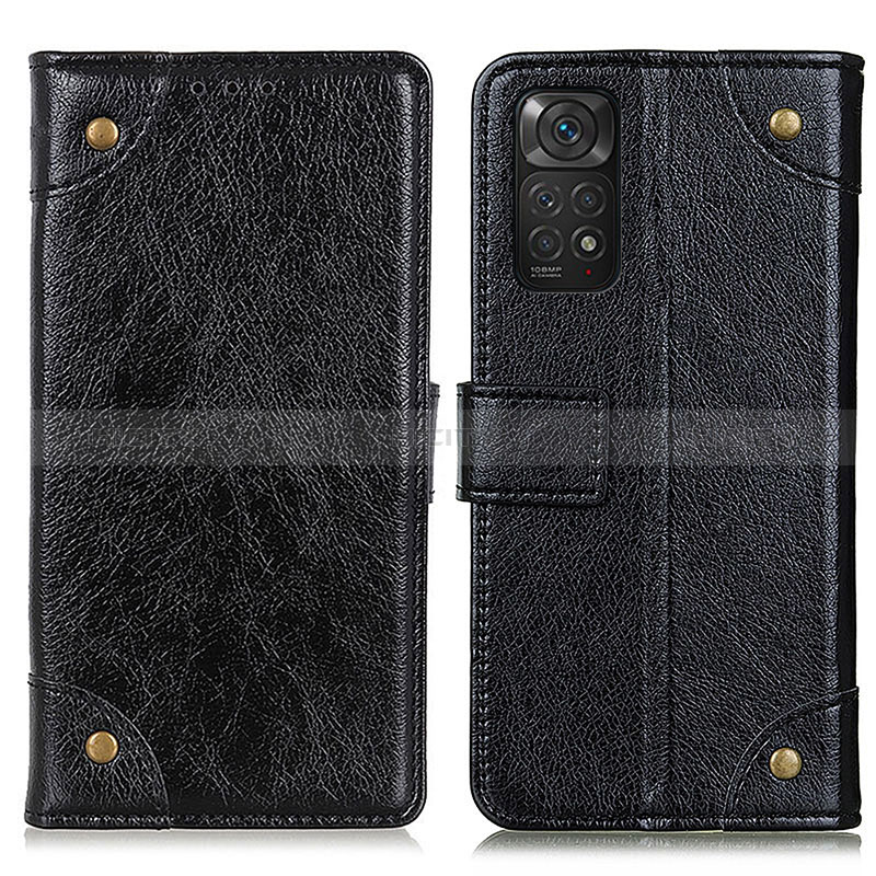 Coque Portefeuille Livre Cuir Etui Clapet K06Z pour Xiaomi Redmi Note 11S 4G Noir Plus