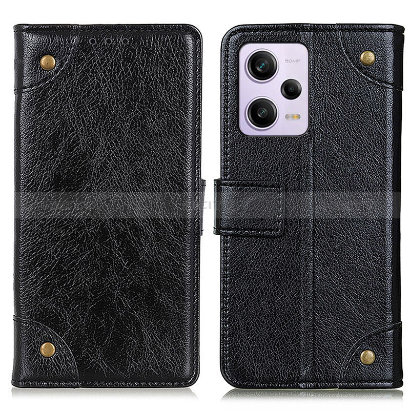 Coque Portefeuille Livre Cuir Etui Clapet K06Z pour Xiaomi Redmi Note 12 Pro+ Plus 5G Noir Plus