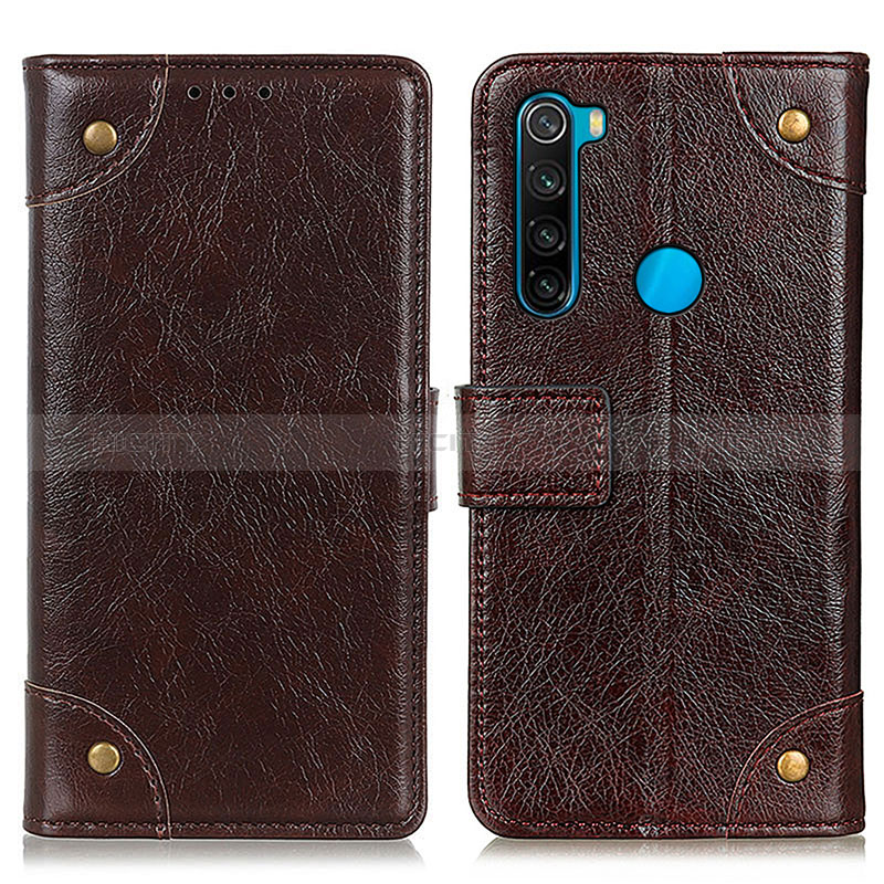 Coque Portefeuille Livre Cuir Etui Clapet K06Z pour Xiaomi Redmi Note 8 (2021) Marron Plus