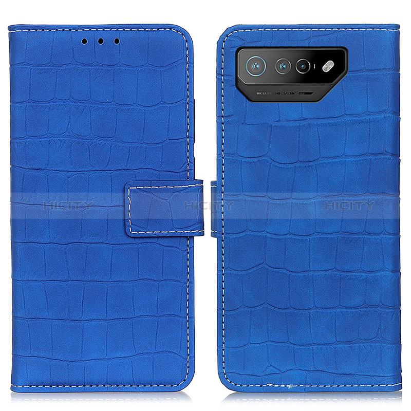 Coque Portefeuille Livre Cuir Etui Clapet K07Z pour Asus ROG Phone 7 Bleu Plus