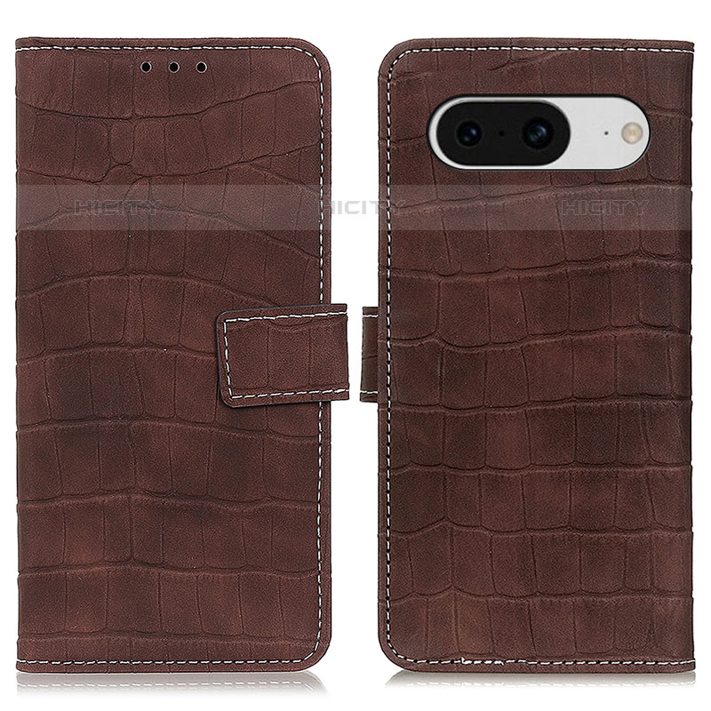 Coque Portefeuille Livre Cuir Etui Clapet K07Z pour Google Pixel 8 5G Marron Plus