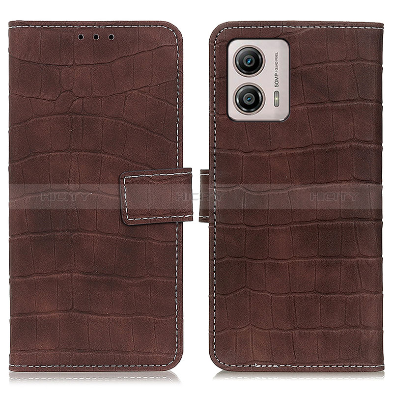 Coque Portefeuille Livre Cuir Etui Clapet K07Z pour Motorola Moto G53 5G Marron Plus