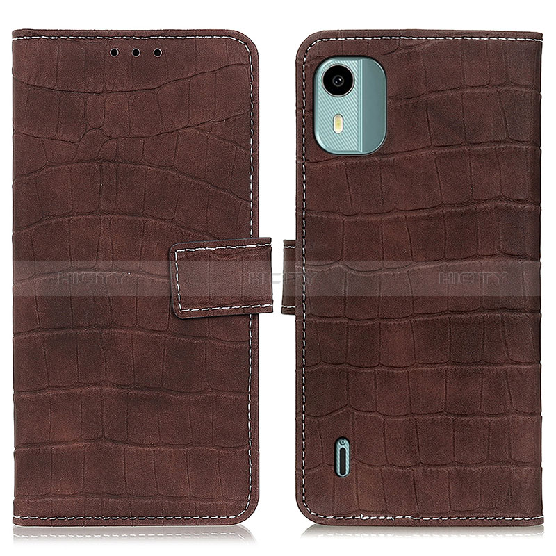 Coque Portefeuille Livre Cuir Etui Clapet K07Z pour Nokia C12 Plus Marron Plus