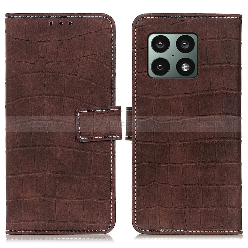 Coque Portefeuille Livre Cuir Etui Clapet K07Z pour OnePlus 10 Pro 5G Marron Plus