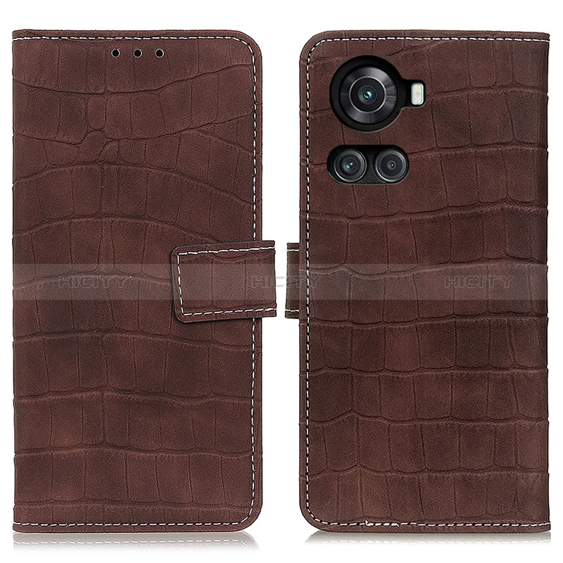 Coque Portefeuille Livre Cuir Etui Clapet K07Z pour OnePlus 10R 5G Marron Plus