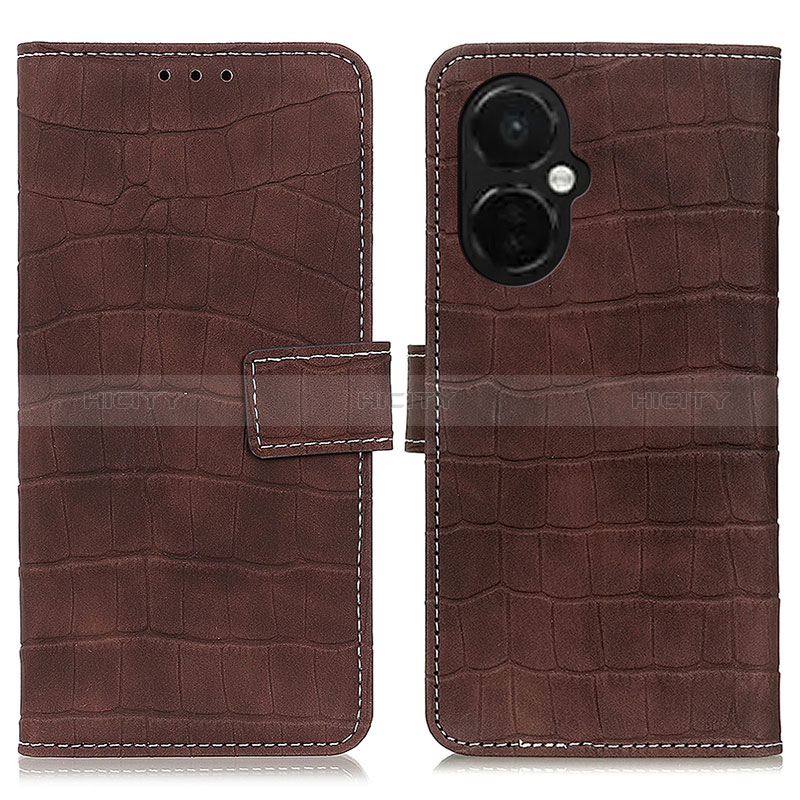 Coque Portefeuille Livre Cuir Etui Clapet K07Z pour OnePlus Nord CE 3 5G Marron Plus