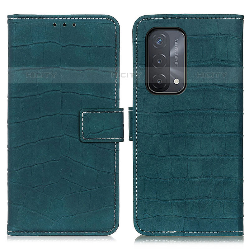 Coque Portefeuille Livre Cuir Etui Clapet K07Z pour OnePlus Nord N200 5G Vert Plus