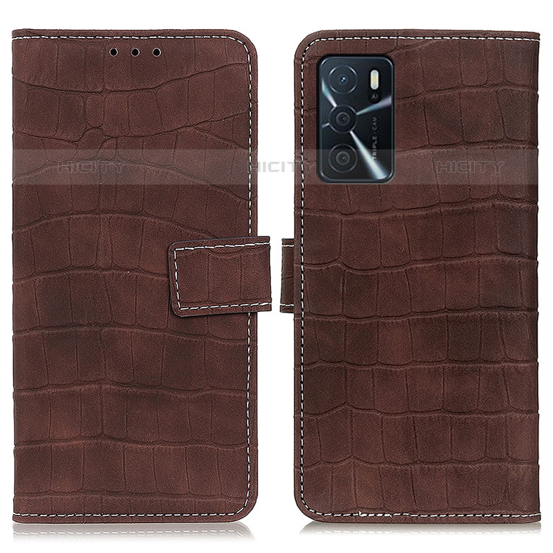 Coque Portefeuille Livre Cuir Etui Clapet K07Z pour Oppo A16s Marron Plus