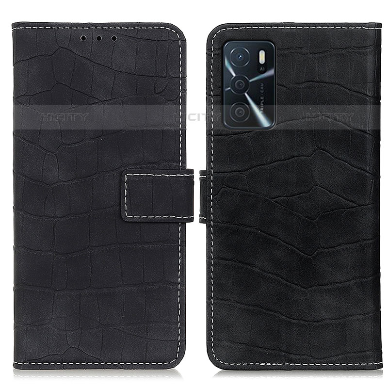 Coque Portefeuille Livre Cuir Etui Clapet K07Z pour Oppo A16s Noir Plus