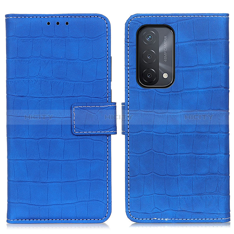 Coque Portefeuille Livre Cuir Etui Clapet K07Z pour Oppo A54 5G Bleu Plus