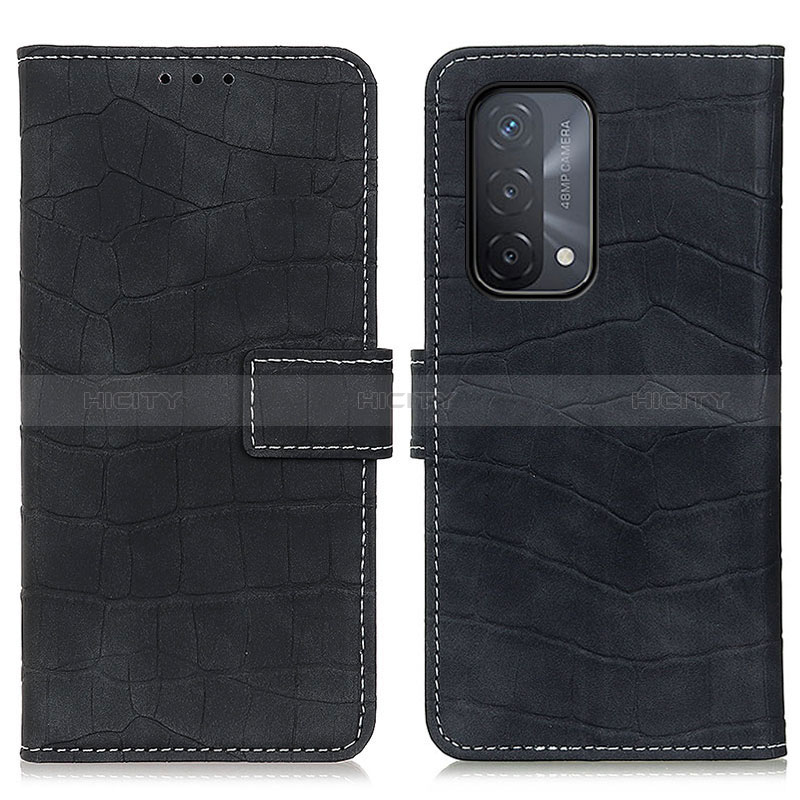 Coque Portefeuille Livre Cuir Etui Clapet K07Z pour Oppo A54 5G Noir Plus