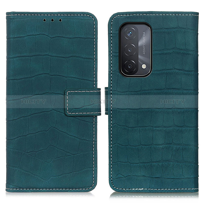 Coque Portefeuille Livre Cuir Etui Clapet K07Z pour Oppo A54 5G Vert Plus