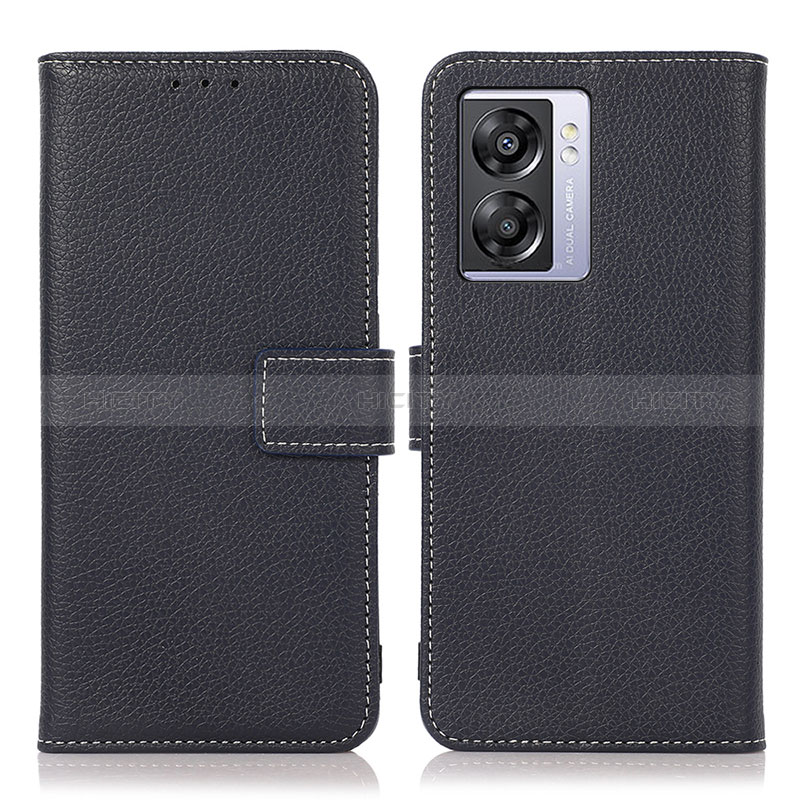 Coque Portefeuille Livre Cuir Etui Clapet K07Z pour Oppo A57 5G Bleu Plus