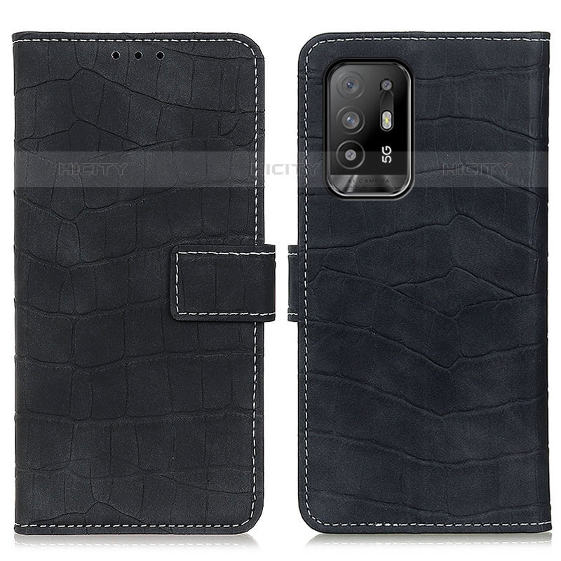 Coque Portefeuille Livre Cuir Etui Clapet K07Z pour Oppo A94 5G Noir Plus