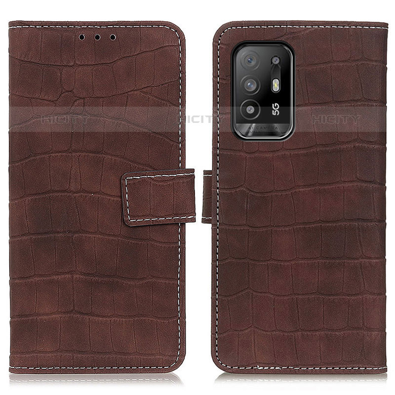 Coque Portefeuille Livre Cuir Etui Clapet K07Z pour Oppo A95 5G Marron Plus