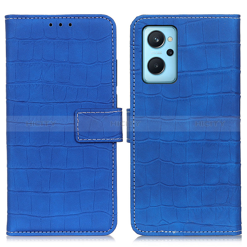 Coque Portefeuille Livre Cuir Etui Clapet K07Z pour Oppo A96 4G Bleu Plus