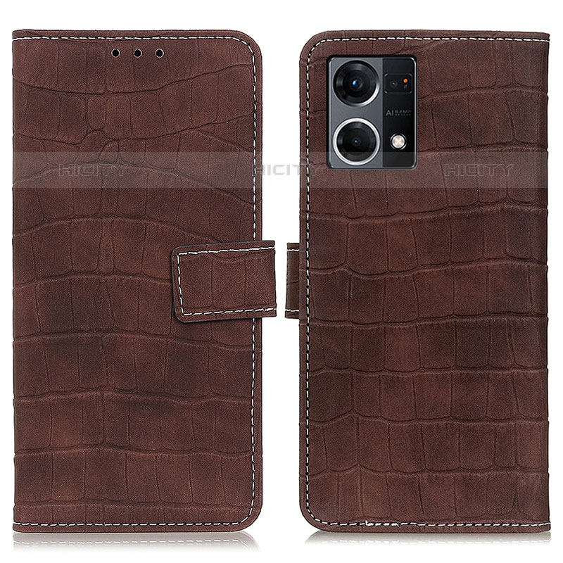 Coque Portefeuille Livre Cuir Etui Clapet K07Z pour Oppo Reno7 4G Marron Plus