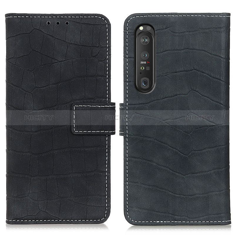 Coque Portefeuille Livre Cuir Etui Clapet K07Z pour Sony Xperia 1 III Noir Plus