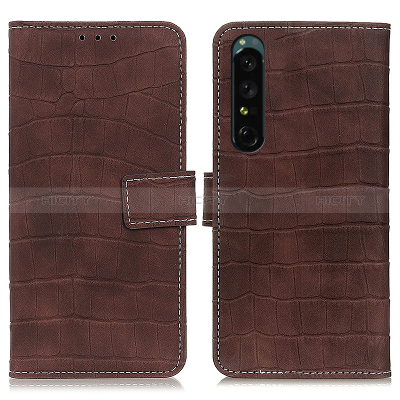 Coque Portefeuille Livre Cuir Etui Clapet K07Z pour Sony Xperia 1 IV Marron Plus