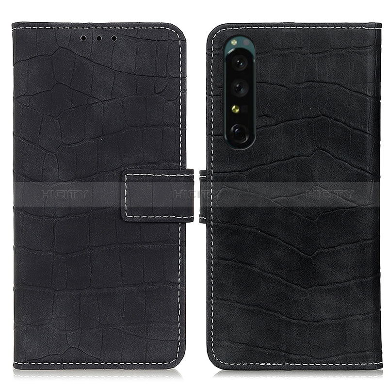 Coque Portefeuille Livre Cuir Etui Clapet K07Z pour Sony Xperia 1 IV SO-51C Noir Plus