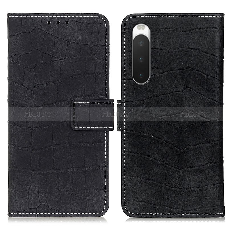 Coque Portefeuille Livre Cuir Etui Clapet K07Z pour Sony Xperia 10 IV Noir Plus