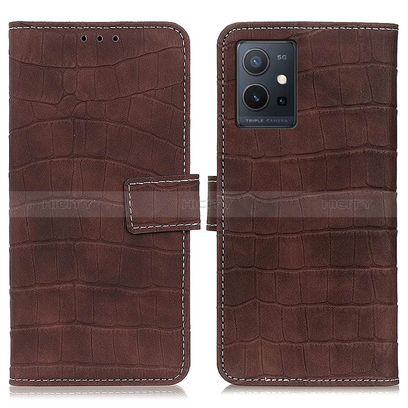 Coque Portefeuille Livre Cuir Etui Clapet K07Z pour Vivo Y33e 5G Marron Plus