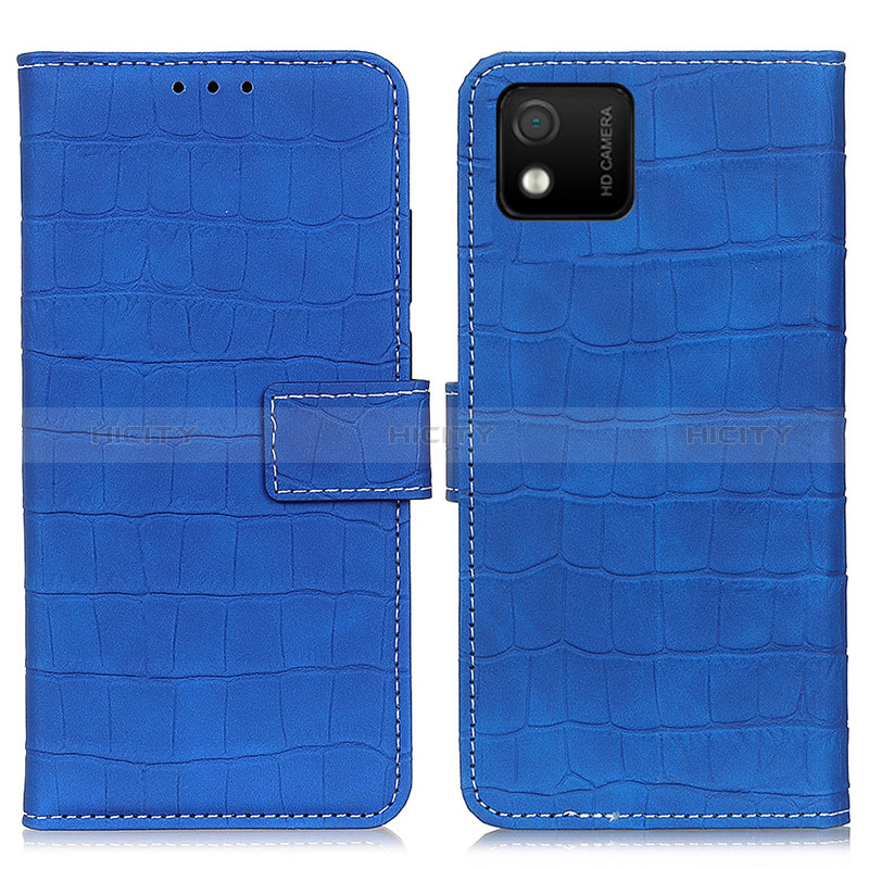 Coque Portefeuille Livre Cuir Etui Clapet K07Z pour Wiko Y52 Bleu Plus