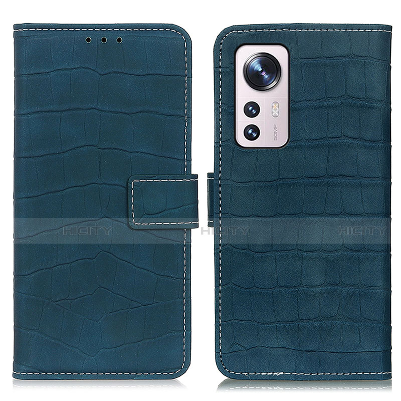 Coque Portefeuille Livre Cuir Etui Clapet K07Z pour Xiaomi Mi 12 5G Vert Plus