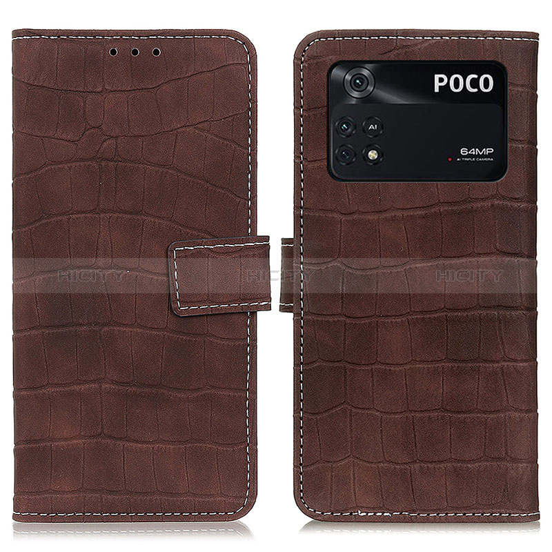 Coque Portefeuille Livre Cuir Etui Clapet K07Z pour Xiaomi Poco M4 Pro 4G Marron Plus