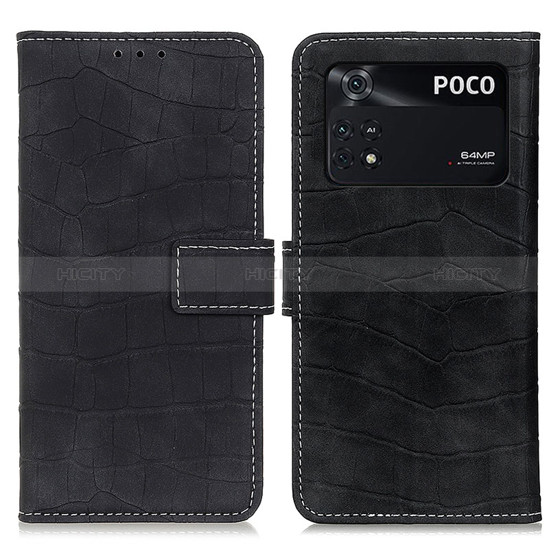 Coque Portefeuille Livre Cuir Etui Clapet K07Z pour Xiaomi Poco M4 Pro 4G Noir Plus