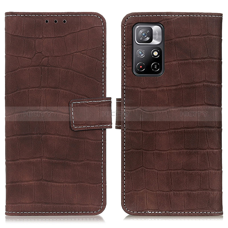 Coque Portefeuille Livre Cuir Etui Clapet K07Z pour Xiaomi Poco M4 Pro 5G Marron Plus