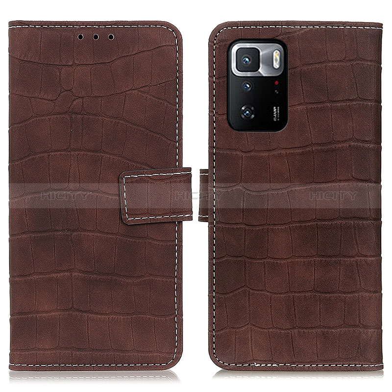 Coque Portefeuille Livre Cuir Etui Clapet K07Z pour Xiaomi Poco X3 GT 5G Marron Plus