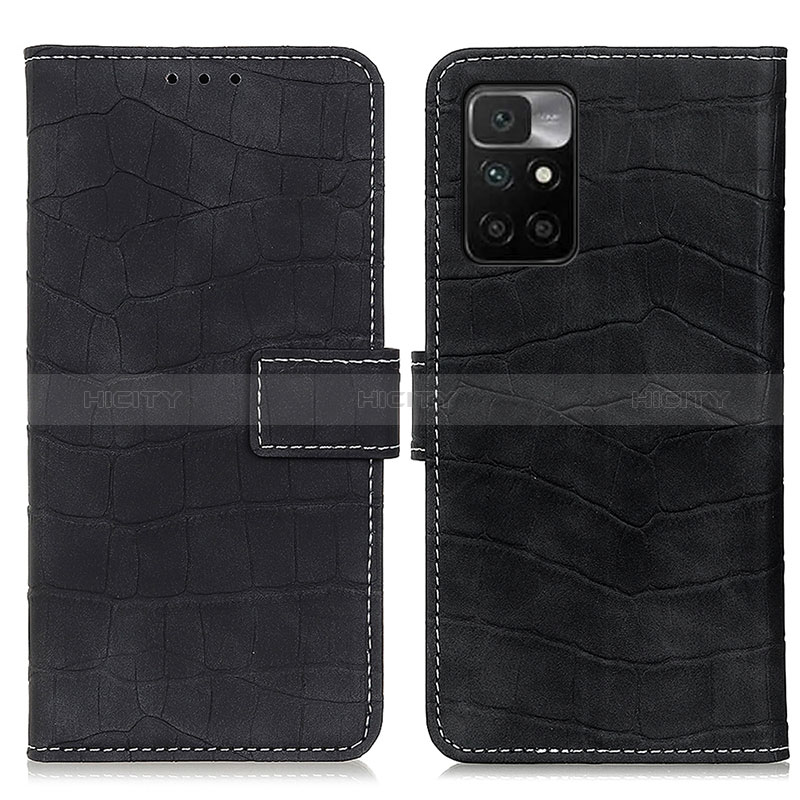 Coque Portefeuille Livre Cuir Etui Clapet K07Z pour Xiaomi Redmi 10 (2022) Noir Plus