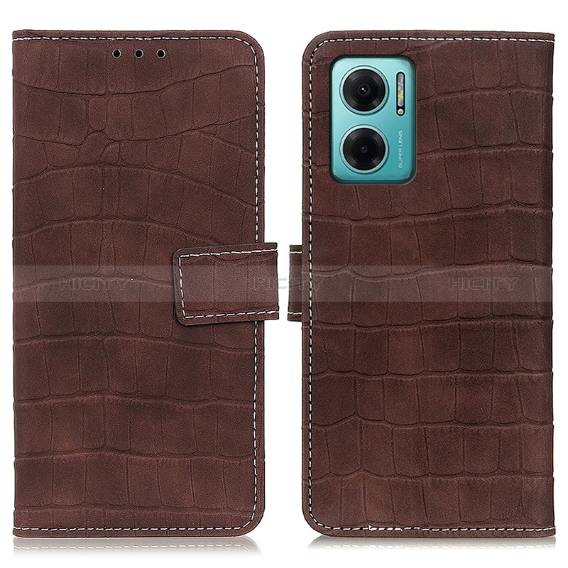 Coque Portefeuille Livre Cuir Etui Clapet K07Z pour Xiaomi Redmi 10 Prime Plus 5G Marron Plus