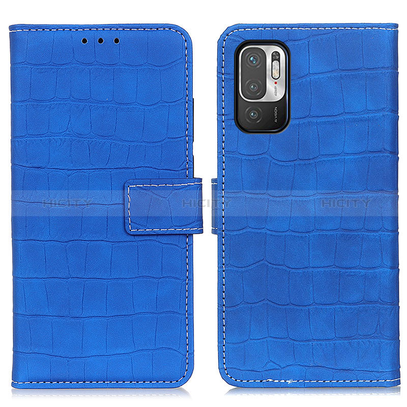 Coque Portefeuille Livre Cuir Etui Clapet K07Z pour Xiaomi Redmi Note 10T 5G Bleu Plus