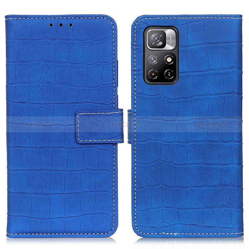 Coque Portefeuille Livre Cuir Etui Clapet K07Z pour Xiaomi Redmi Note 11 5G Bleu Plus