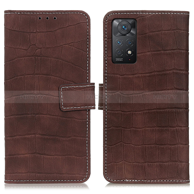 Coque Portefeuille Livre Cuir Etui Clapet K07Z pour Xiaomi Redmi Note 11 Pro 4G Marron Plus